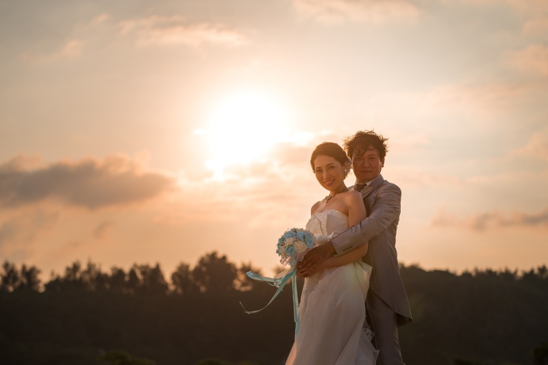 淡いオレンジの空