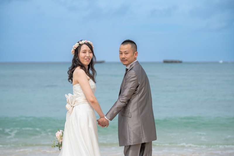 サンゴの恩納村でビーチフォト