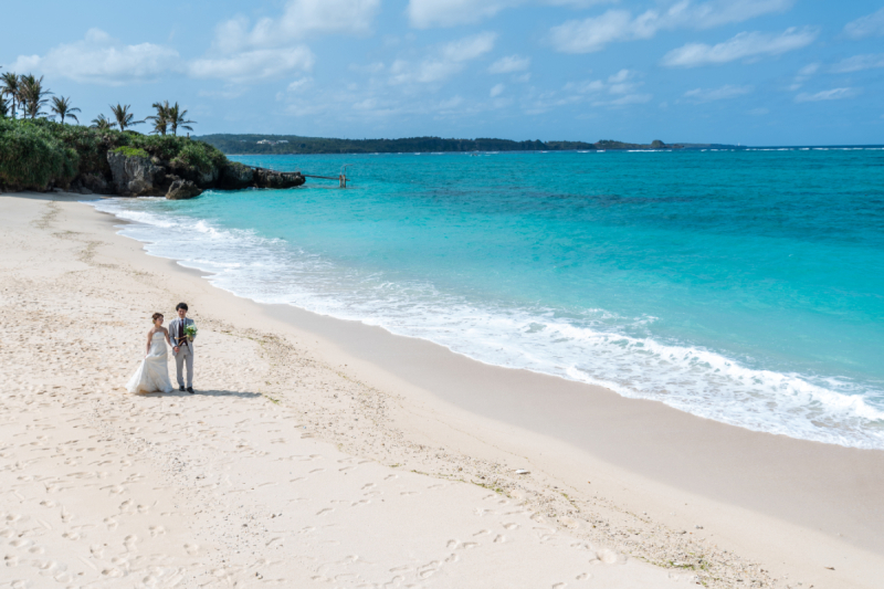 春のムーンビーチの海は特別に美しいワンッ