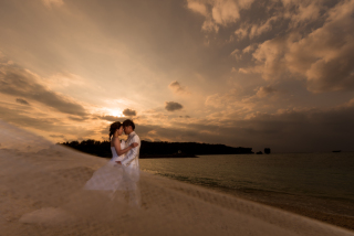 ロマンティックな夕暮れ