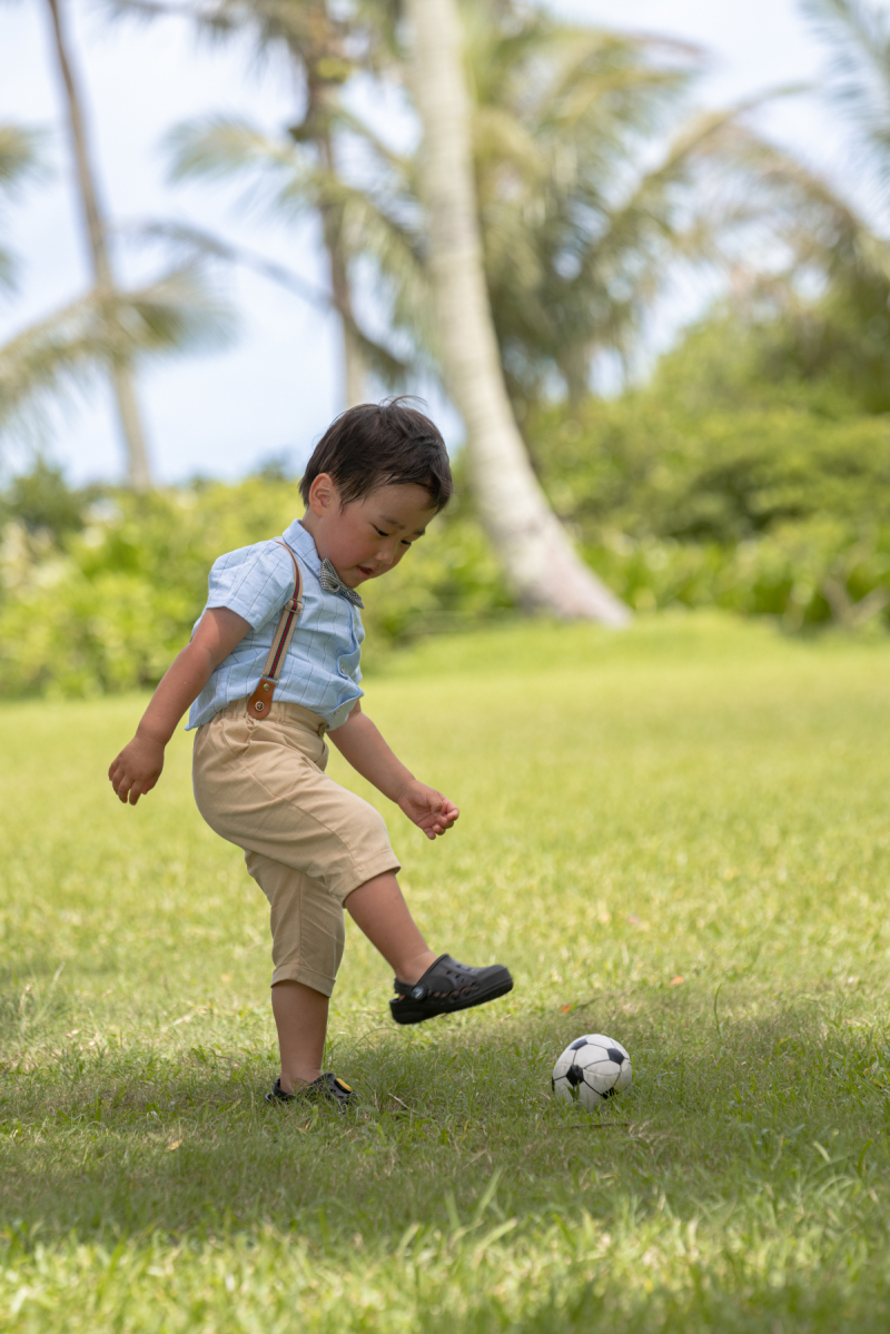 お兄ちゃんの真似だワンッ