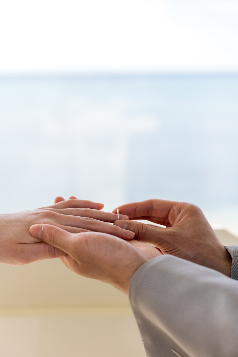 指輪の交換