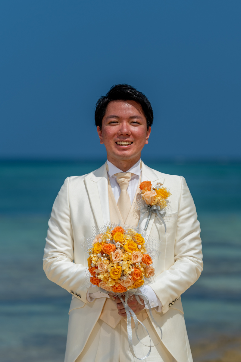 おそろいのブートニアも素敵