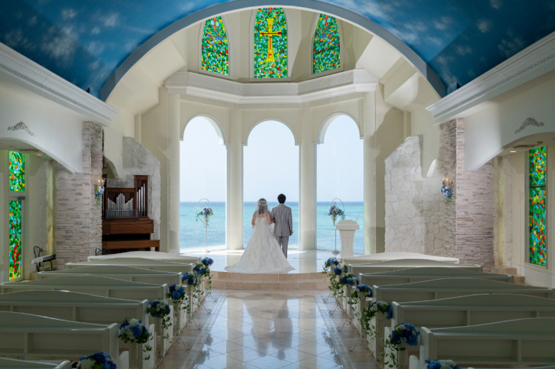 チャペルからも海が広がるワンッ