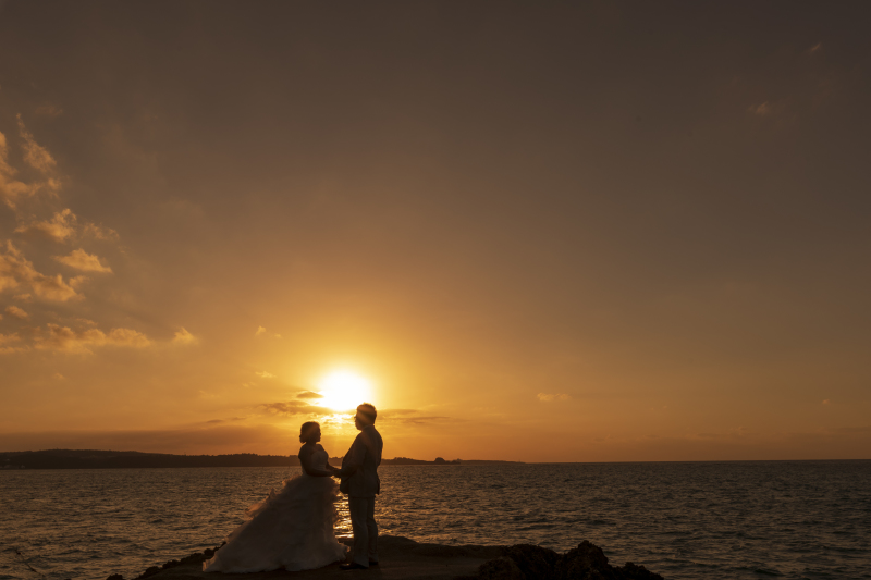 染まりゆく水平線