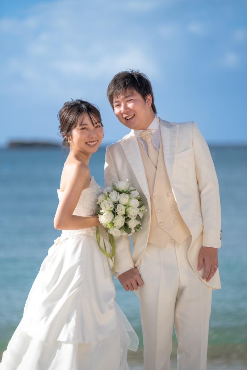 サンゴの恩納村でビーチフォト