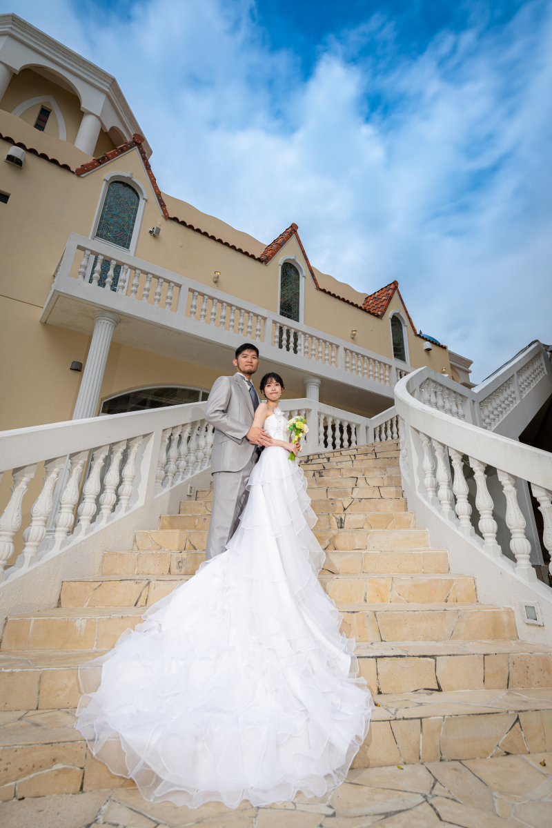 11周年記念★5-6月撮影ドローン1C特典★安心の衣装追加料金なし【結婚式のようなチャペル＆ビーチプラン】青空＆美肌補正2万円付