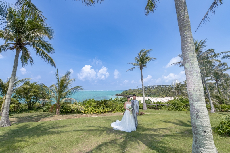 安心の衣装追加料金なし『ムーンビーチプレミアムフォト』ビーチ、ガーデン、館内撮影　ドローン半額＆補正2万円付！2月撮影まで