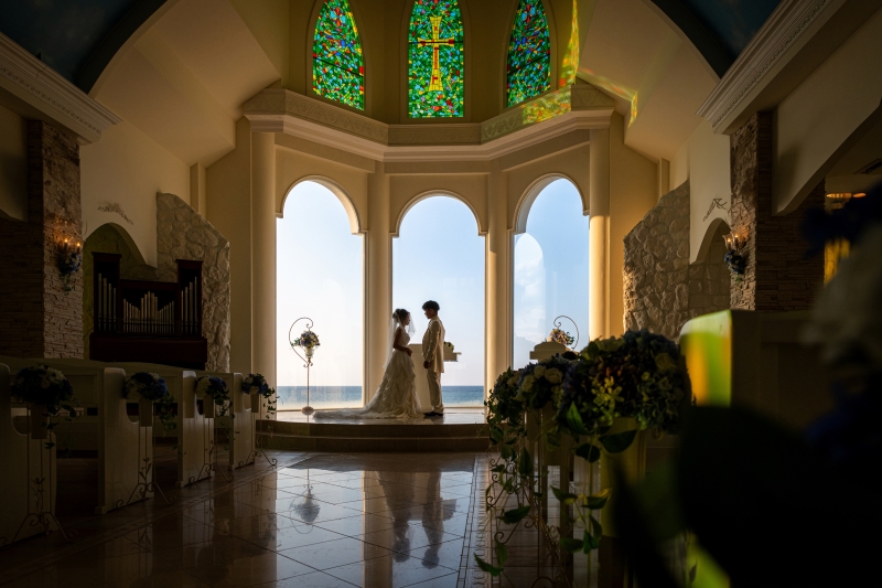 11周年記念★安心の衣裳追加料金なし【結婚式のようなリザンチャペル＆ビーチプラン】◉ドローン撮影・青空＆美肌補正データ100C付