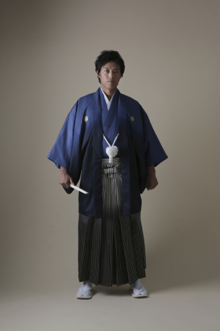 紋付袴　ネイビー