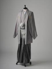 紋付袴　グレー