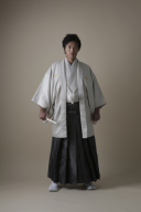 紋付袴　ベージュ