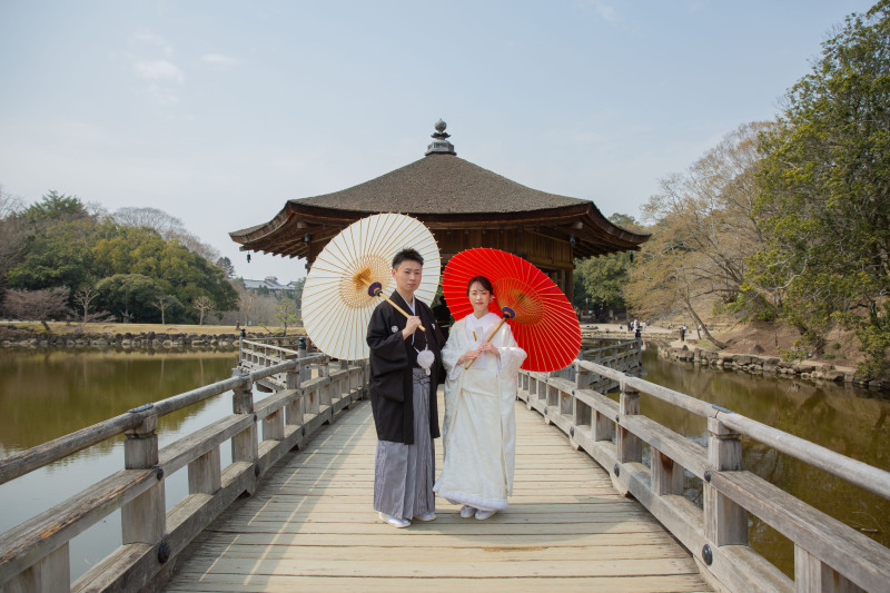 和で撮るウエディングフォト