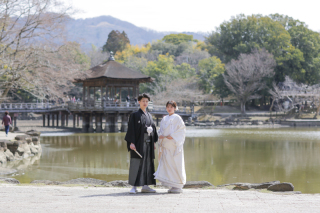 奈良浮御堂和装ロケーション