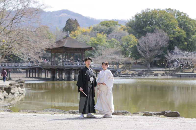 奈良浮御堂和装ロケーション