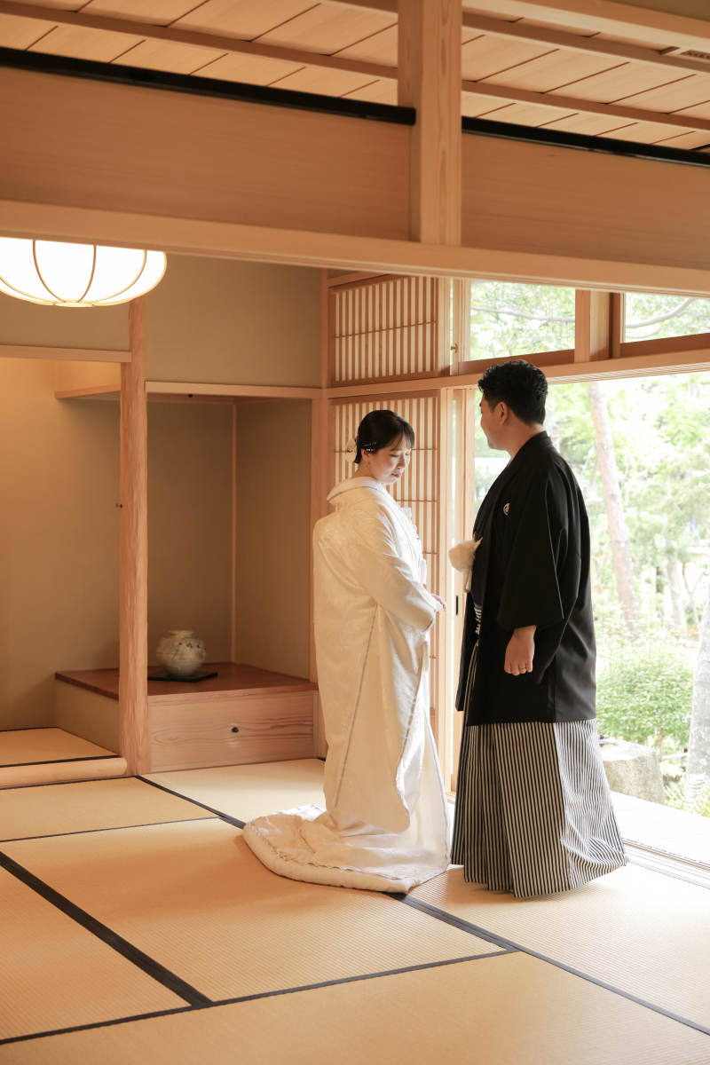 和室の中で