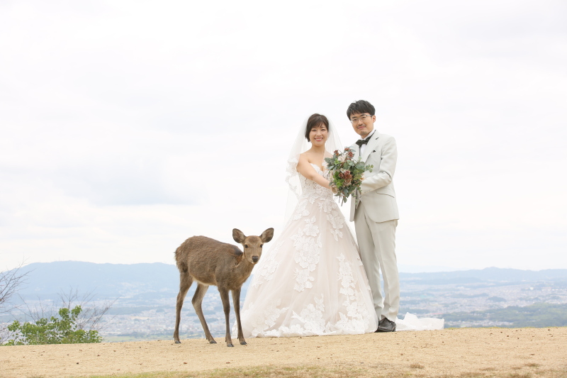 鹿ちゃんも寄り添って