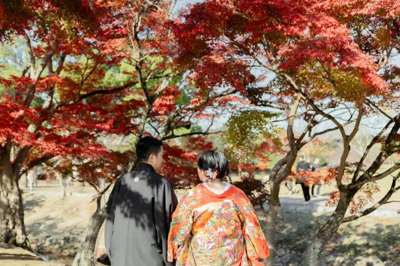 和装で春日野園地