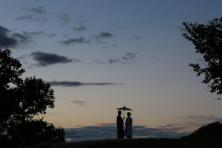 【和装ロケーション】若草山での夕日撮影