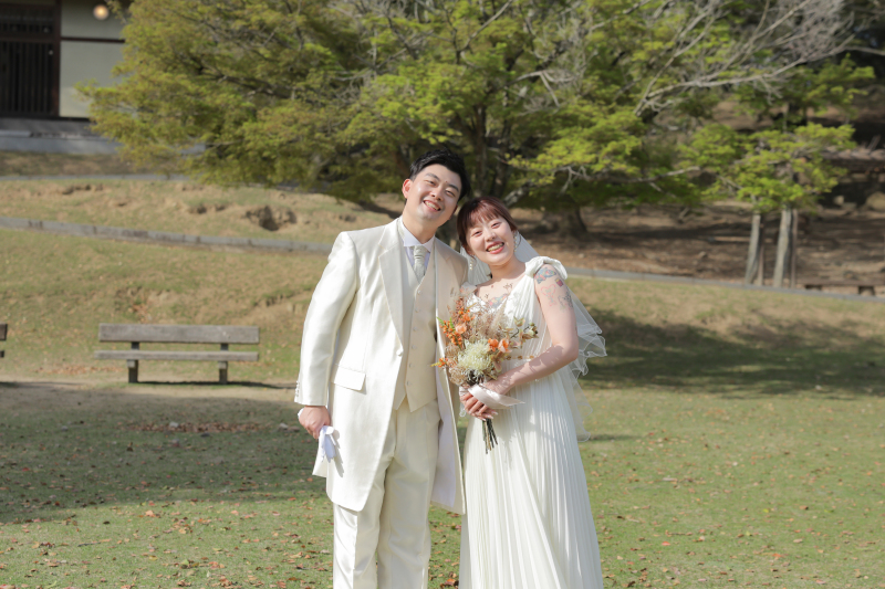 ドレスで奈良公園