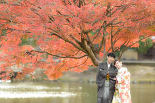 紅葉いっぱい♪奈良公園和装ロケーション