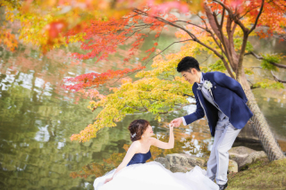 紅葉ロケーション 洋装