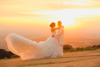 若草山から眺める夕日ロケーション！