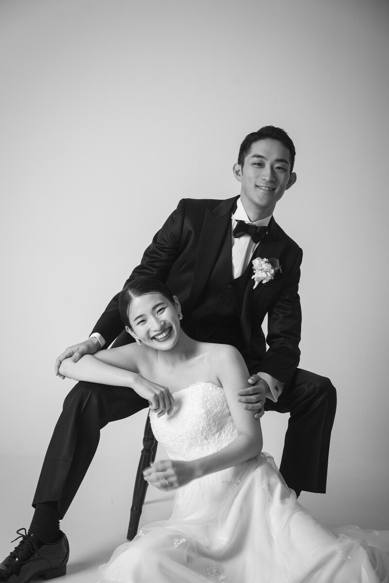 モノクロで残す自然な笑顔