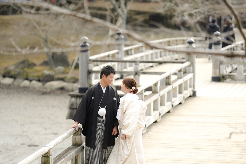 橋も和装にぴったり!