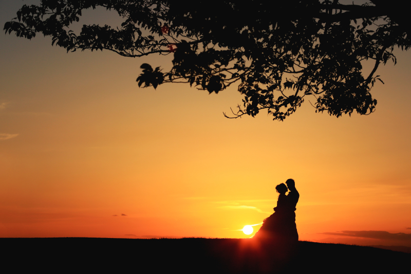 ロマンチックな夕焼け