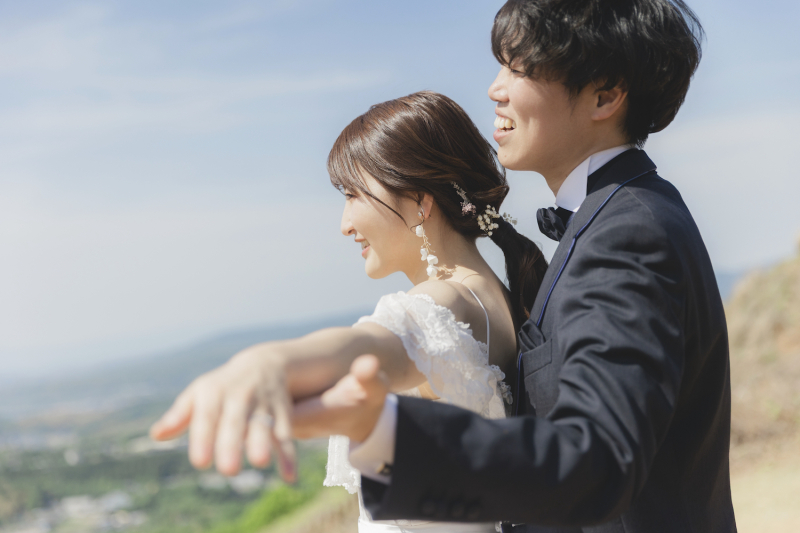 景色を見ながら