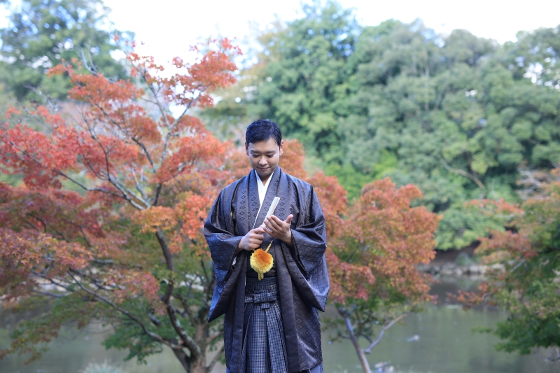 かっこよく一人ショットも！