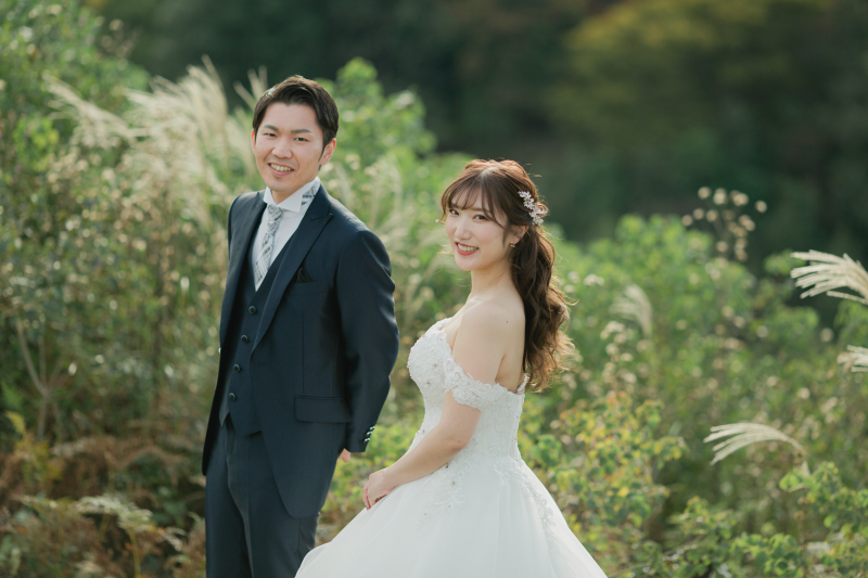 すすきと秋の草花