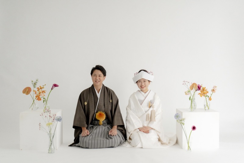 角隠しと合わせて伝統スタイル