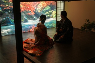 LEDパネルを使った撮影もお任せください！バリエーションたっぷり！おふたりのいろんな表情を撮影させていただきます！