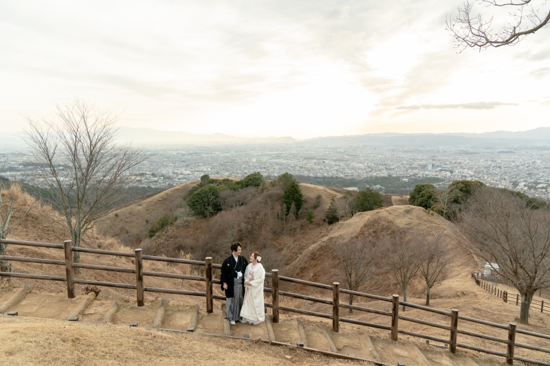 若草山+浮見堂 奈良定番スポットいいとこ取り和装ロケーション