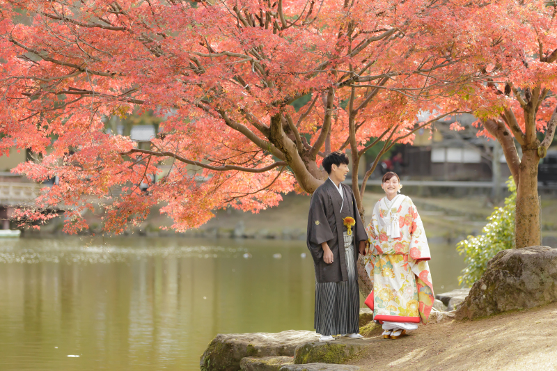 【紅葉残りわずか!】浮見堂ロケーション◇全データ150カット・美肌補正付き