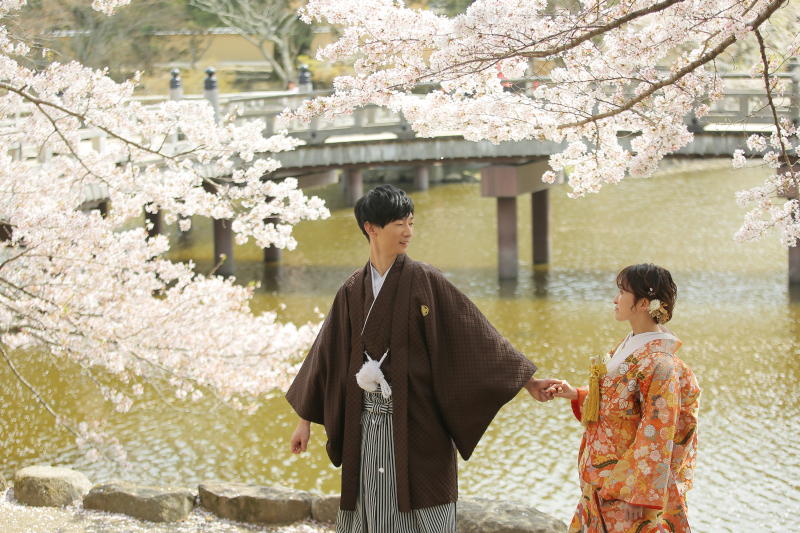 【桜シーズン限定特典付き】　浮見堂 和装 桜ロケーション