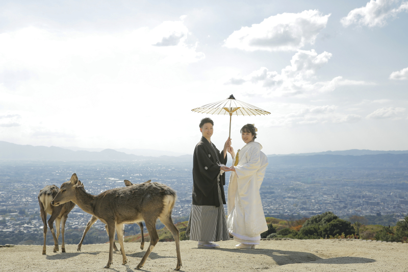 若草山+浮見堂 奈良定番スポットいいとこ取り和装ロケーション