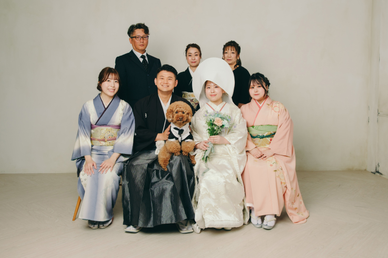 【★ペットと撮影OK★】和装＋洋装スタジオプラン◇全データ300カット・スタイルアップ&美肌補正付き！