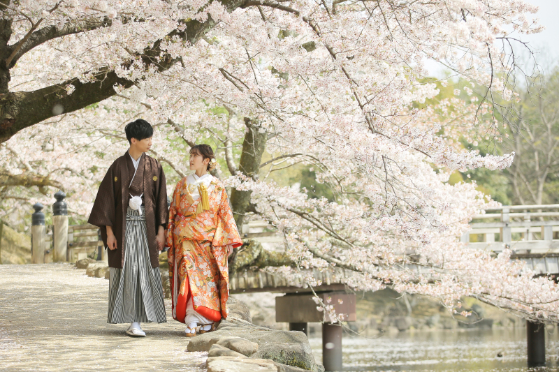 【桜シーズン限定特典付き】　浮見堂 和装 桜ロケーション