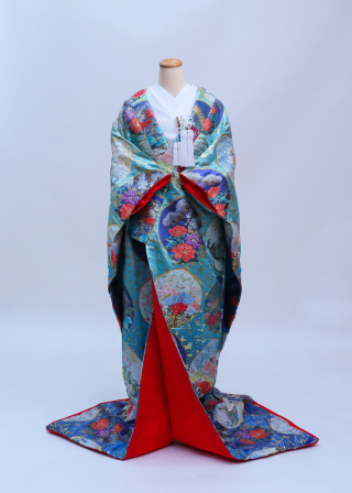 ブルー 雪輪　A965