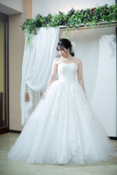 サイドにたっぷりレースドレス　W284　