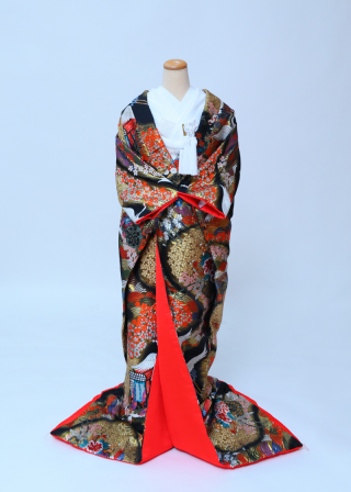 黒 御所車 鳳凰　A937