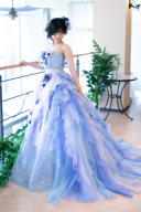 シルバーグリッターのエレガンスドレス　(K245)