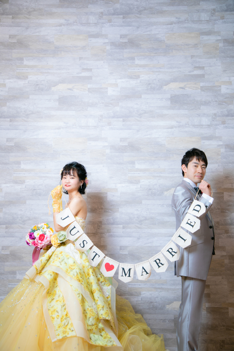 ガーランドを持っていただいて1枚♡