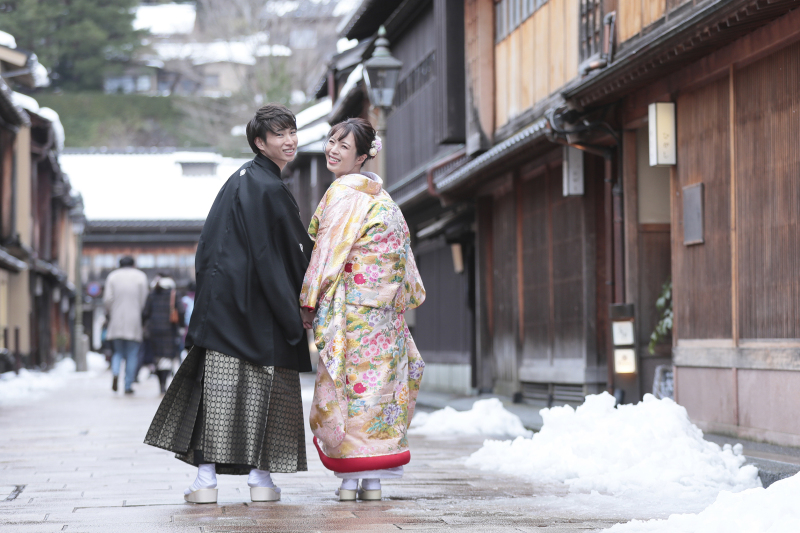 ひがし茶屋街♥金沢冬フォトウェディング