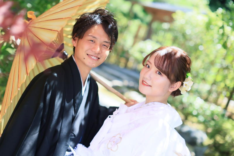 和装＆ドレス♥金沢の庭園と千里浜で前撮り♪