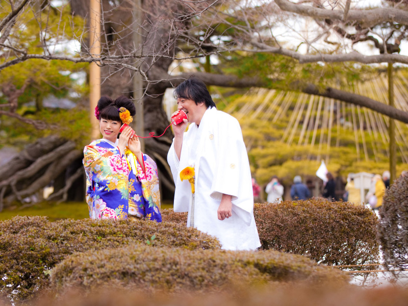 糸電話で二人だけの時間♥
