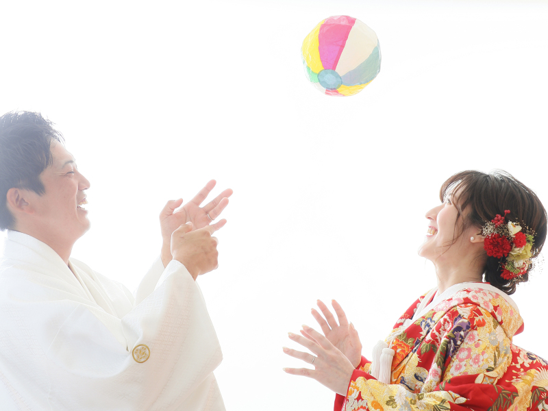 色打掛から撮影開始♪